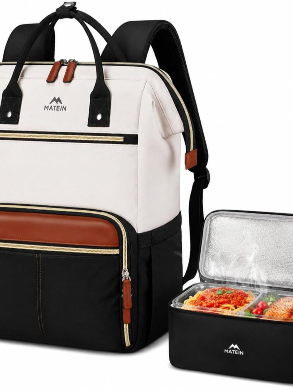Laptop Backpack With Lunch Box Compartment, 15.6 Inch Lunch Backpack | Insulated